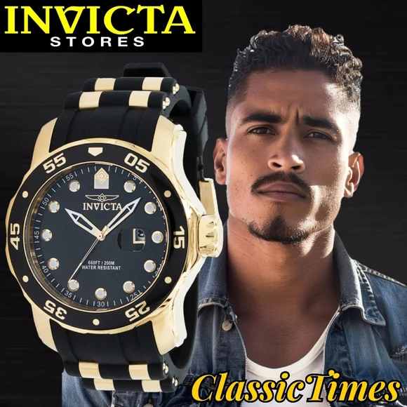 ***BRAND NEW*** Invicta Pro Diver Quartz Black Dial Men's Watch - Picture 1 of 10